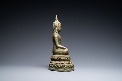 Une figure de Bouddha en bronze, Rattanakosin, Tha&iuml;lande, 19/20&egrave;me