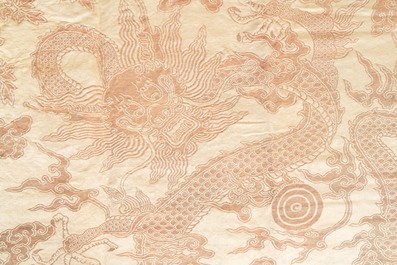 A Vietnamese embroidered 'dragon' panel, 19th C.