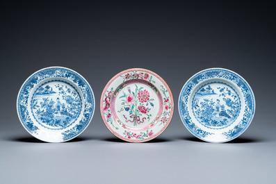 Une collection vari&eacute;e en porcelaine de Chine en bleu et blanc, famille rose et de style Imari, Kangxi/Qianlong