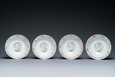 Four Chinese famille rose bowls for the Straits or Peranakan market, 19th C.