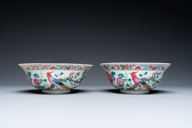 A pair of Chinese famille rose bowls for the Straits or Peranakan market, 19th C.