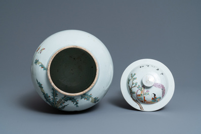 Three Chinese qianjiang cai vases, 19/20th C.