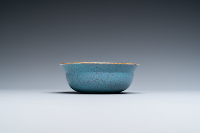 A Chinese robin's egg-glazed bowl, 18/19th C.