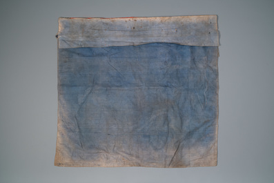 A Chinese gold thread-embroidered silk 'Buddhist lions' panel, 19th C.