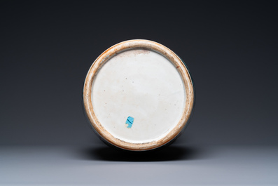 A Chinese famille rose 'immortals' vase, 19th C.
