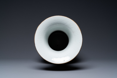 A Chinese famille rose 'goldfish' vase, 19th C.