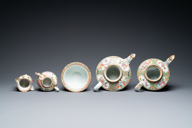 A Chinese Canton famille rose Scottish market Ormiston armorial 27-piece tea service, 19th C.