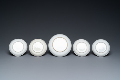 A Chinese famille rose 15-piece 'Peter the Great' tea service, Qianlong