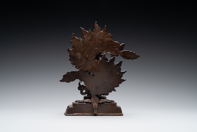 A Sino-Tibetan bronze figure of Mahakala, 17/18th C.