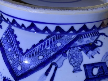 An exceptionally large Chinese blue and white bowl, Kangxi