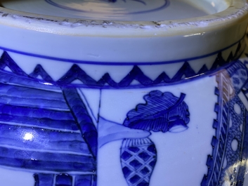 An exceptionally large Chinese blue and white bowl, Kangxi