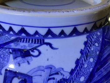 An exceptionally large Chinese blue and white bowl, Kangxi