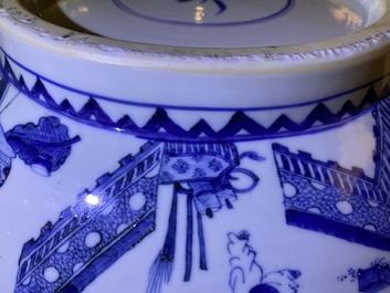An exceptionally large Chinese blue and white bowl, Kangxi