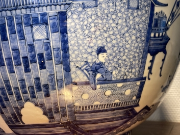 An exceptionally large Chinese blue and white bowl, Kangxi