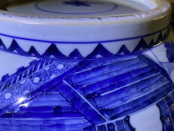 An exceptionally large Chinese blue and white bowl, Kangxi