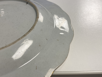 A Chinese famille rose export porcelain 'The judgement of Paris' plate, Qianlong
