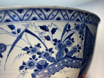 An exceptionally large Chinese blue and white bowl, Kangxi