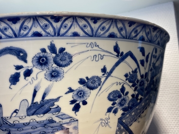 An exceptionally large Chinese blue and white bowl, Kangxi