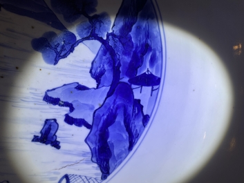 An exceptionally large Chinese blue and white bowl, Kangxi