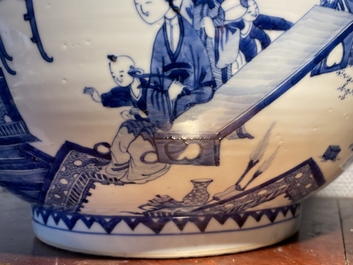 An exceptionally large Chinese blue and white bowl, Kangxi