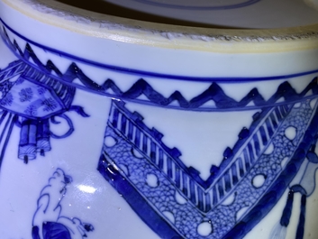 An exceptionally large Chinese blue and white bowl, Kangxi