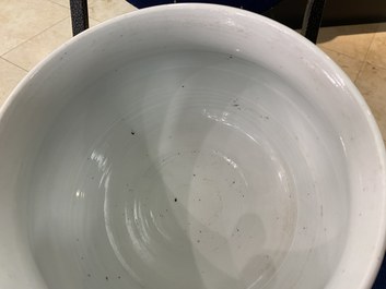 A Chinese blue and white celadon-ground censer, Kangxi
