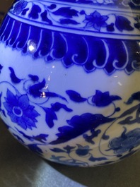 A Chinese blue and white bottle vase in Transitional style, Kangxi