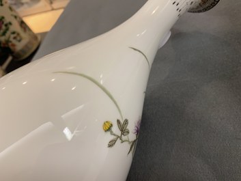 Two Chinese eggshell porcelain vases, seal marks, 20th C.