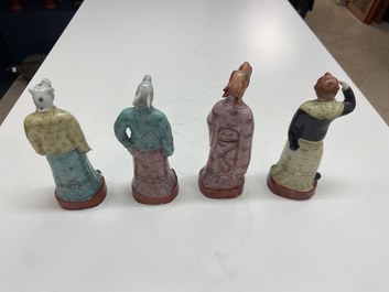 Een complete set met de twaalf dieren uit de Chinese zodiak in famille rose porselein, Hongxian zegelmerk, Republiek
