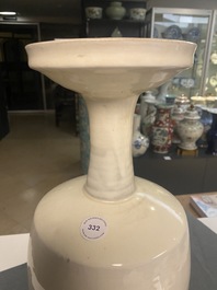 A Chinese cream-glazed Cizhou-type vase, Liao or later