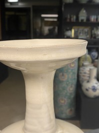 A Chinese cream-glazed Cizhou-type vase, Liao or later