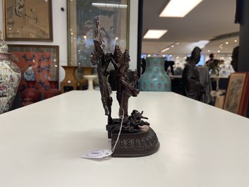 A Sino-Tibetan bronze figure of Mahakala, 17/18th C.