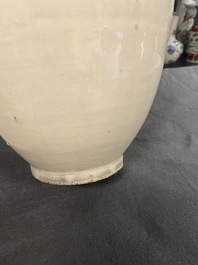A Chinese cream-glazed Cizhou-type vase, Liao or later