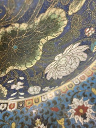 A Chinese cloisonn&eacute; 'dragon' bowl, Wanli mark but probably later