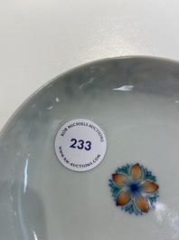A Chinese doucai saucer, Yongzheng mark, 19/20th C.