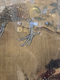 Chinese school, inkt en kleur op zijde: 'Eenden en vogels bij het water', late Ming/vroege Qing