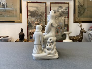 Een Chinese Dehua blanc de Chine groep van een Nederlands gezin, Kangxi