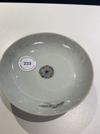 A Chinese doucai saucer, Yongzheng mark, 19/20th C.