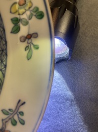 A Chinese doucai plate, Kangxi