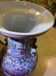 A Chinese famille rose vase, 19th C.