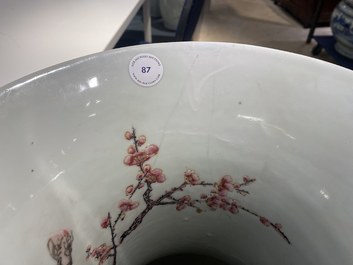 A large Chinese famille rose 'immortals' vase, Republic