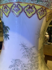 A large Chinese famille rose 'immortals' vase, Republic