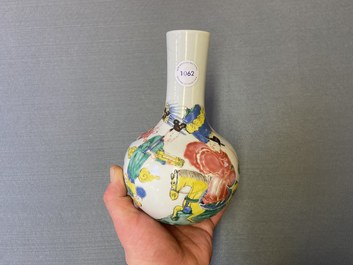 A Chinese famille rose bottle vase, Yongzheng