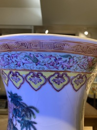 A large Chinese famille rose 'immortals' vase, Republic