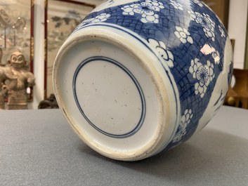 A Chinese blue and white 'antiquities' jar, Kangxi