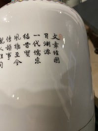 Drie Chinese famille rose vazen, Qianlong merken, Republiek