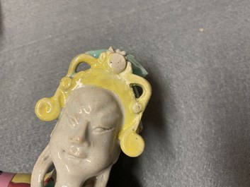 Zeven Chinese famille rose figuren, 18/19e eeuw