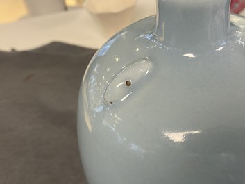 A Chinese monochrome lavender-blue vase, Yongzheng mark, Republic