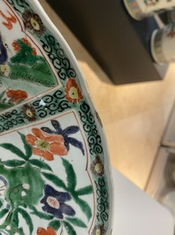 A Chinese famille verte 'mythical beasts' dish, Kangxi