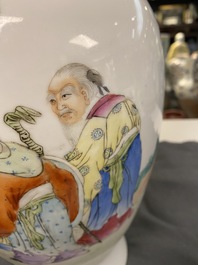 A Chinese famille rose vase, Qianlong mark, Republic